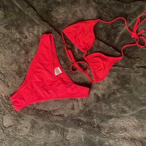 Wild Fable Red String Bikini Set